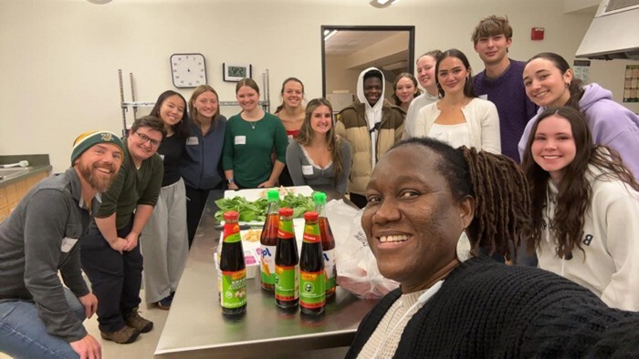 Kaleidoscope and CNHS students in the test kitchen