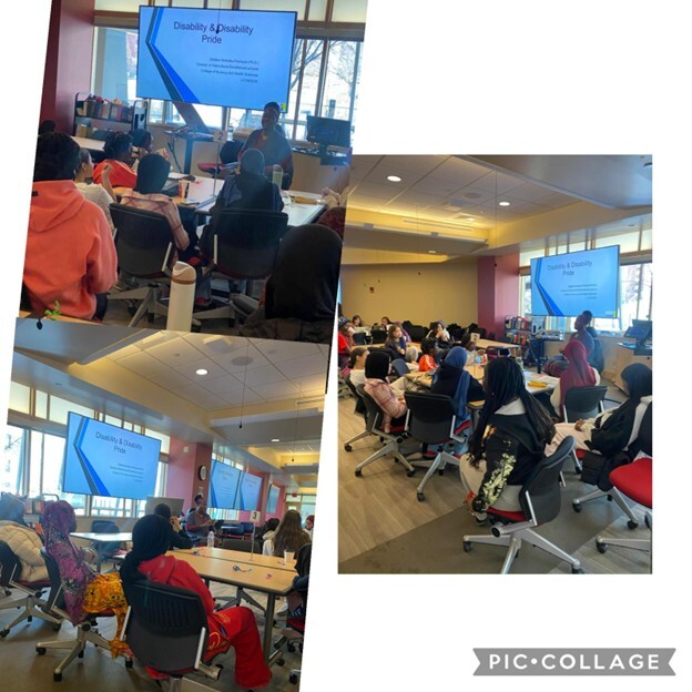 Students in classroom with Sefakor Komabu-Pomeyie